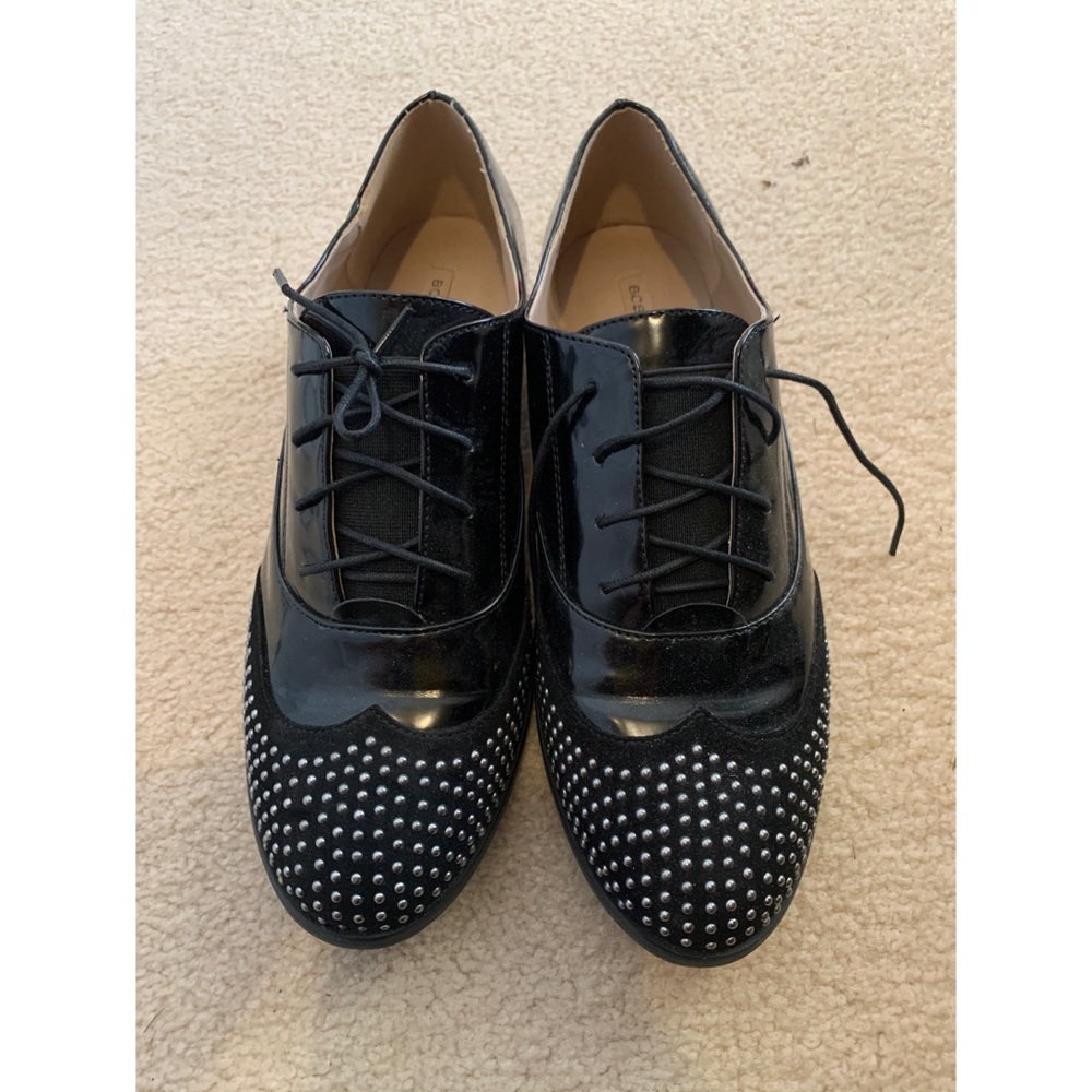 BCBGmaxazria leather studded oxfords with laces